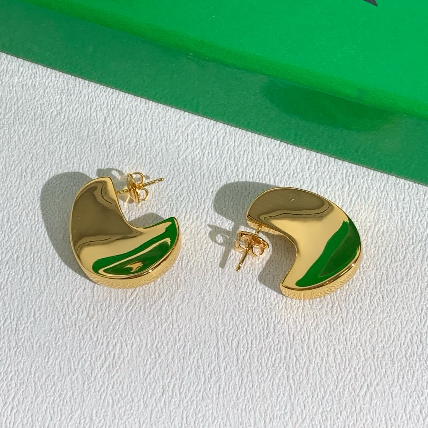 Bottega Veneta Gold Hoop Earrings